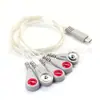 Cable de conexión ECG EKG EMG tipo C 1 a 5 hebillas de electrodo Cable de electrodo dinámico Cable de fisioterapia