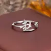 Anillo de Plata de Ley 925 100 Apellidos Familiares Apellido Familiar Anillo para Mujer Nuevo Amor Diseño de Nicho Sentido Anillo de Dedo Abierto Todo-partido Regalo