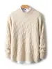 Suéter de Lana de Cuello Alto Medio para Hombre Otoño e Invierno Suéter Cálido Engrosado para Hombre Talla Grande Casual Tejido de Punto Jersey de Fondo Torcido