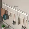 Solução de Armazenamento para Espátulas de Cozinha! Gancho Rotativo com Ventosa e Trilho Deslizante para Pendurar Colheres e Espátulas em Portas de Armário e Paredes