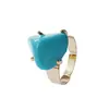 Accesorios Transfronterizos Anillo de Piedra Natural Cruda Piedra Natural Amatista Anillo Chapado en Oro Cristal Irregular Joyería Sencilla