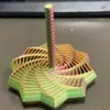 Torre Octagonal de Zanahoria Impresa en 3D con Asa, Juguete Fidget Espiral Descompresor y Calmante para la Punta de los Dedos para Niños