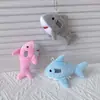 Colgante de Tiburón Lindo, Ballena Pequeña, Juguete de Peluche Simulado, Colgante para Llavero y Bolsa, Muñeco de Trapo de Vida Marina