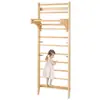 Colgador de Pared de Madera Acanalada Sueca para el Hogar Interior Multifuncional de Madera Maciza Marco de Madera Acanalada para Fitness Infantil