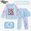 Conjunto de Bikini Kpop Demon Hunter para Niñas: Traje de Baño de Manga Larga y Pantalón Largo con Protección Solar para Niñas, Atuendo para Aguas Termales y Playa