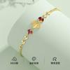 Conjunto de Tres Pulseras de Plata de Ley S925 Fujian y Guangdong para Mujer, Pulseras Sencillas, Nuevo Estilo Chino, Elegante Conjunto de Joyería