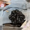 Lazo negro aro de pelo de intestino grueso para mujer red famoso 2024 nuevo temperamento suave cuerda para moño bajo joyería