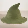 Sombrero de Bruja Hilo de Algodón Transfronterizo Europeo y Americano Sombrero de Bruja para Fiesta para Mujeres, Hombres y Niños Sombrero de Halloween Tejido Sombrero de Mago Puntiagudo