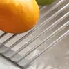 Cortina de agua de silicona plegable para cocina, tapete escurridor para escurrir platos y recipientes, tapete para agua del fregadero, estante de almacenamiento, artículo útil