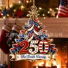 Adorno Navideño de Acrílico Tema Patriotismo 2026 250 Aniversario de la Fundación de los Estados Unidos Regalo Navideño