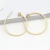 Accesorios para Joyería DIY Oro Real 14K Platino Aro Redondo Pendientes Coreanos Exagerados Pendientes Grandes Accesorios para Pendientes DIY