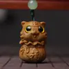 Sandália Barbie Sândalo Jacarandá Sândalo Verde Esculpido Tigre Fu Bolsa de Dinheiro Cerebelo de Tigre Machado Corrente para Celular Chaveiro Pequeno Pingente