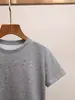 Camiseta de Manga Corta Resistente con Pedrería, Cuello Redondo, Estilo Francés Casual Versátil, Nueva Colección Primavera-Verano, Moda Fina para Mujer de Shenzhen Nanyou