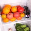 Armazenamento de plástico PET transparente Caixa Cozinha Diversos Acabamento de mesa Caixa Vegetais Frutas Geladeira Armazenamento de brinquedos Caixa Cesta