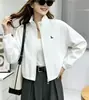 Chaqueta Corta con Cuello Alto para Mujer, 26 Otoño Nueva, Estilo Coreano, Holgada, Ligera, Cómoda, Transpirable, Top Versátil, Chaqueta de Mujer