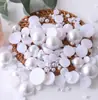 Hoja a media cara, media plana, aplique de perla semicircular, cuentas sueltas, materiales para pendientes DIY hechos a mano, accesorios de joyería, arte de uñas