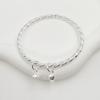 Pulseira Torcida Feita à Mão Yanyu Jiangnan Nova Chinoiserie Borracha Sólida Trançada com Seda Corda Torcida Galvanizada com Prata Pura 999 Pulseira para Homens e Mulheres