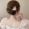 Exquisita Horquilla Antigua con Borla de Flor Simple Moderna Disco Agitador de Cabello Horquilla de Sentido de Alta Gama Horquilla para el Cabello de Mujer Cheongsam Hanfu