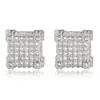 Hip Hop Europeu e Americano Hot Selling Masculino Ear Studs Square Spiral Ear Cap Personalidade Trendy Ear Studs Hiphop Brinco