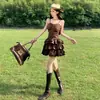 Atuendo de viaje para Xinjiang, noroeste de China: Vestido estilo bohemio, estilo desierto de verano, particularmente hermoso, minivestido entallado a la cintura