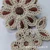 Patch de Flor de Crochê com Aparência Artesanal Retrô Coração Laço Adesivo de Tecido Bordado Solúvel em Água Flor Adesiva para Chapéus Bolsas Decoração de Embalagem Flores