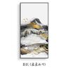 Nueva pintura decorativa de entrada de bosque de montaña con tinta china, versión vertical, para pasillo, pintura colgante, paisaje abstracto dorado, mural de hotel