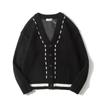 Outono e inverno camisola com decote em V Cardigan Casual Masculino Loose Sweater Casaco Estilo Japonês Retro Moda Estilo Coreano Camisola