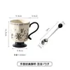 Seleção TransfronteiriçaCaneca de Cerâmica Estilo Retrô de Alta Qualidade para Café de Escritório Estilo Vintage Copo de Água