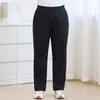 Calça Casual Plus Size Feminina para Figuras Curvilíneas, Calça Longa, Novo Estilo Outono, Cintura Elástica, Emagrecedora, Versátil, Calça Wide Leg, Tendência