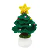 Planta en maceta popular para árbol de Navidad transfronterizo Adornos de decoración de escritorio Regalo de Navidad Planta en maceta de ganchillo de lana Árbol de Navidad terminado