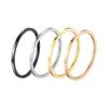 Anillo de alambre fino de acero de titanio de banda lisa estilo coreano de 1 mm, anillo minimalista para dedo índice meñique para mujer, joyería de estilo fresco para estudiantes