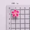 Flor de Plumeria de Arcilla Blanda Perforada de 16 mm Accesorios para Pendientes DIY Decoración de Flor para Pulsera Ropa de Baño Adornos de Flor Cosidos a Mano