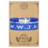 Amazon nuevo conjunto de pulsera de tarjeta WWJD cuerda de mano acero inoxidable marco de mano cruzado pulsera de amistad tejida tarjeta