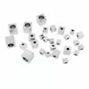 Cuentas Cuadradas de Acero Inoxidable con Agujero Pasante, Cuentas Espaciadoras, Cuentas Sueltas, Cuentas para Pulseras, Cuentas Perforadas, Accesorios para Joyería DIY, Comercio Exterior Transfronterizo