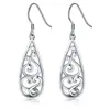 Pendientes de Aleación Huecos Elegantes Retro de Palacio Europeos y Americanos Elegantes Moda Simples Ovalados Pendientes de Moda