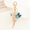 Nuevo Estilo Llavero Lindo de Ángel Elfo Incrustado de Diamantes para Mujeres, Llavero de Bolso, Colgante para Llavero de Coche, Pequeño Regalo