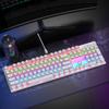 Suministro Directo Transfronterizo Retro Punk Vapor Electrochapado Perilla Luminoso Cableado Teclado Mecánico Plug-In Eje Verde Juego de Computadora