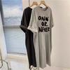 Talla Grande 1.00 kg-150.00 kg Gordita mmCamiseta Falda vestido Verano para Mujer Falda Larga hasta la Rodilla Suelta Estudiante Casual Falda