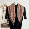Nuevo Pañuelo Cuadrado Pequeño Estampado Espiga 70*70 para Mujer Primavera y Verano Alta Gama Pañuelo de Seda Alta Estilo Delgado para Mujer