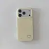 Funda con Pedrería en Forma de Corazón Adecuada para iPhone 17 Pro Max, Soporte Magnético Simple para 16/17 Pro, Funda para Teléfono iPhone 15/17