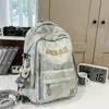 Nueva Mochila Escolar de Gran Capacidad para Estudiantes de Secundaria y Preparatoria, Mochila de Viaje Ligera con Estampado de Oso para Mujer, Mochila Casual Reductora de Peso