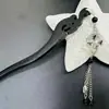 Estilo Nacional Madeira Elegante Grampo de Cabelo Estilo Antigo Grampo de Cabelo Hanfu Jardim de Osmanthus Gardênia Flor de Ameixa Disco Borboleta Acessório de Cabeça Franja Lateral