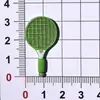 Simulación Color Caramelo Bádminton Tenis Raqueta Resina Pequeños Accesorios DIY Pegamento de Crema Funda de Teléfono Pinza para el Cabello Adorno Material