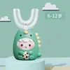 Cepillo de Dientes Eléctrico Infantil Popular en Forma de U Transfronterizo, Cepillo de Dientes Recargable para Bebé, Diseño de Corazón y Dragón de Dibujos Animados