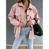 Estilo Nuevo de Moda Europeo y Americano, Elegante Atado, Color Sólido, Abrigo de Lana Bicolor