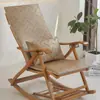 Cojín Reclinable Verano Hielo Vid Grosor Esponja Cojín Mecedora Plegable Silla Bambú Perezosa Verano Hielo Seda Refrigerante Esterilla Cojín Asiento