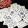 Fábrica de pegatinas de tatuaje al por mayor pegatinas de tatuaje pequeñas y frescas letras en inglés pegatinas de tatuaje geométricas papel de tatuaje de dibujos animados lindos