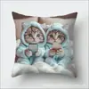 Capas de Almofada de Animais Fofos Novas Transfronteiriças para Usar com Celulares, Decorações de Festa de Gatos, Capas de Almofada de Sofá para Sala de Estar Atacado