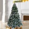 Comércio exterior transfronteiriço quente 1,8 metros spray branco pontiagudo PVC dobradiça automática árvore spray branco pinho simulação árvore de Natal