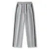 Pantalones Casuales para Hombre Personalizados de Venta Caliente Transfronteriza en Amazon, Talla Europea, Dos Rayas, Pantalones de Chándal de Moda y Versátiles, Estilo Pareja